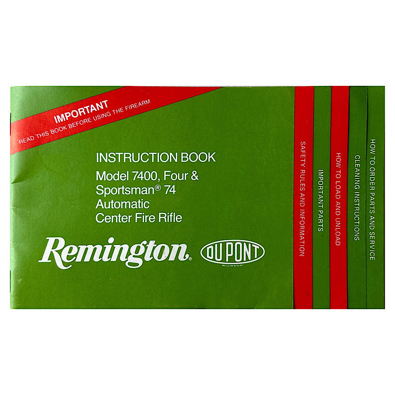 Remington 7400, Four & Sportsman 74 Automatic Center Fire Rifle - Canada Brass - 