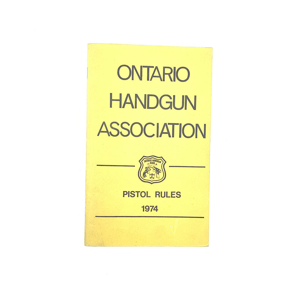 OHA Pistol Rules 1974 SB 60pgs International Shooting Union UIT Regulations Free Pistol & Air Pistol SB 28pgs - Canada Brass - 