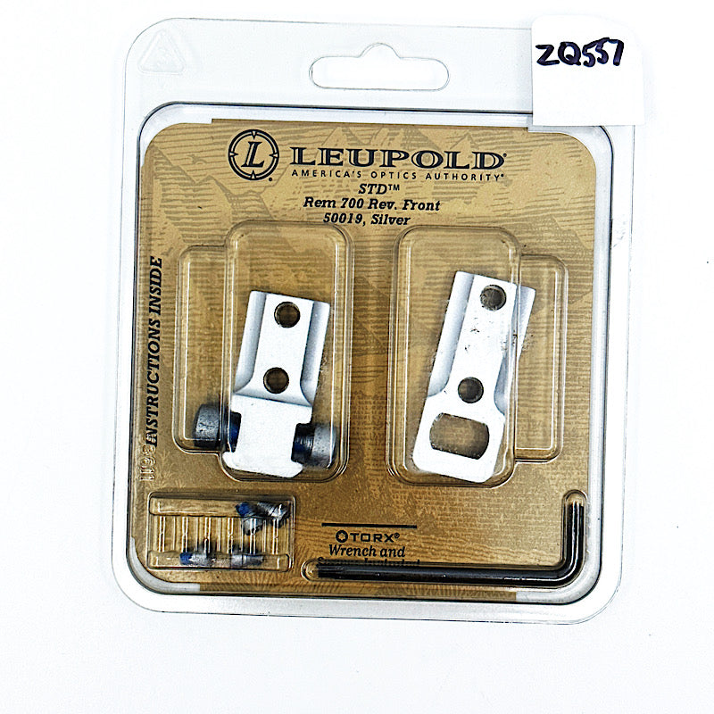 50019 Leupold Remington 700 Reversable base set silver in box - Canada Brass - 