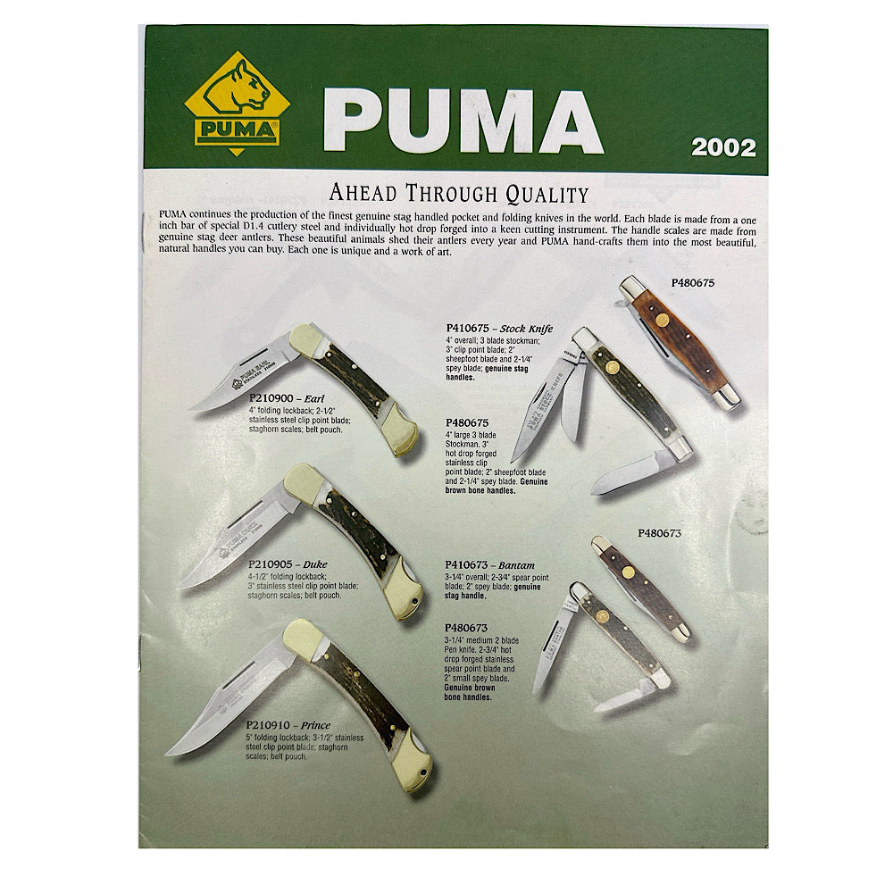 Puma Knives 2002 Catalogue - Canada Brass - 