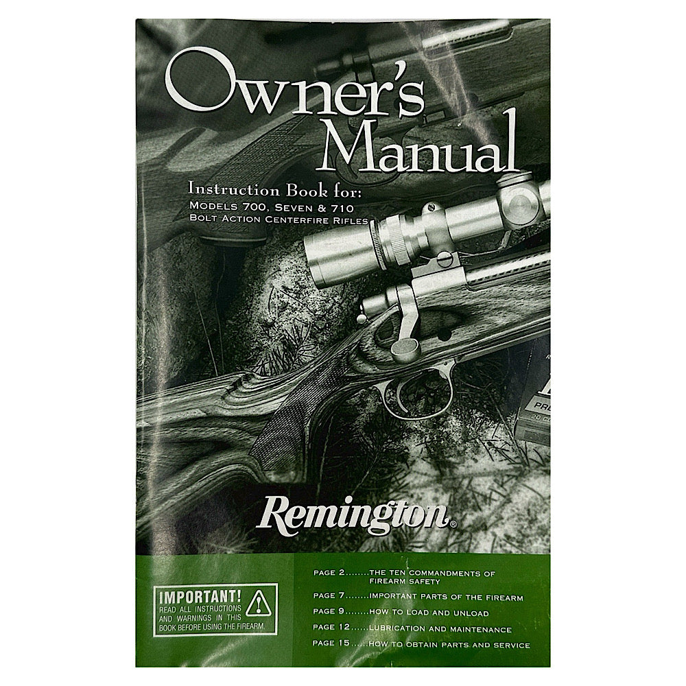 Reminton Owner&#39;s manual for 1100 H-87 &amp; 11-87 Super Auto Shotgun - Canada Brass - 