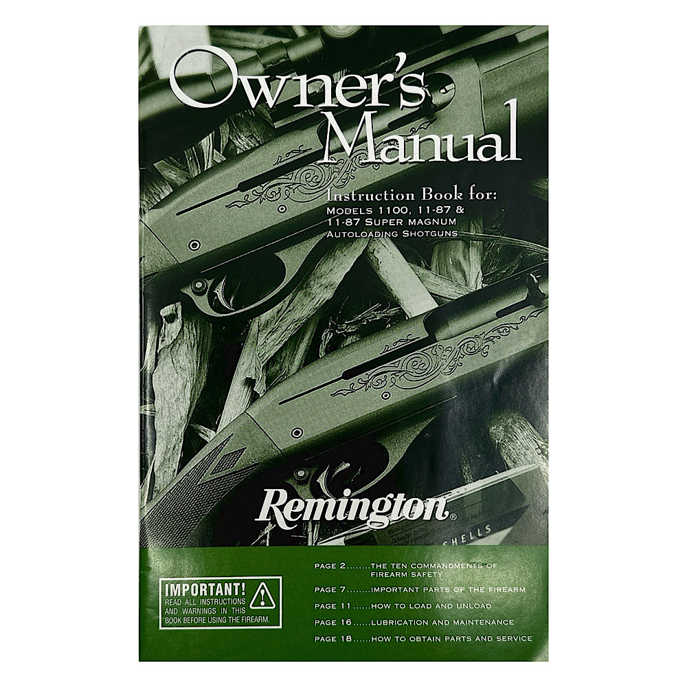 Remington Owners Manual for 700, Seven &amp; 710 Rifles - Canada Brass - 