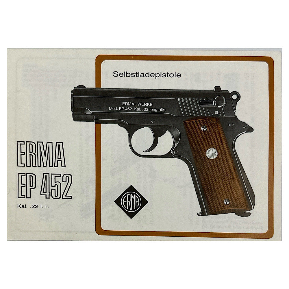 Erma EP 452 Semi Auto 22 LR Pistol Manual - Canada Brass - 