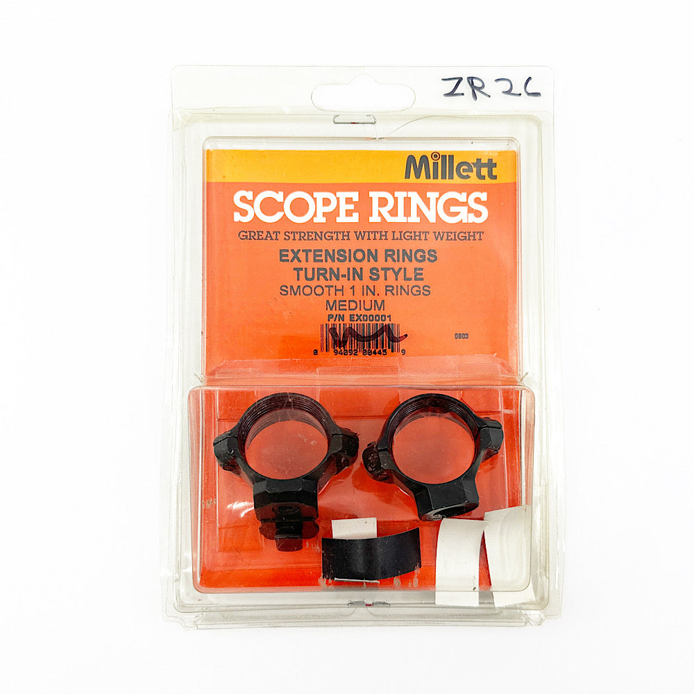Millet EX 0001 1&quot; Medium scope Ext. Rings Blue (Turn In) - Canada Brass - 