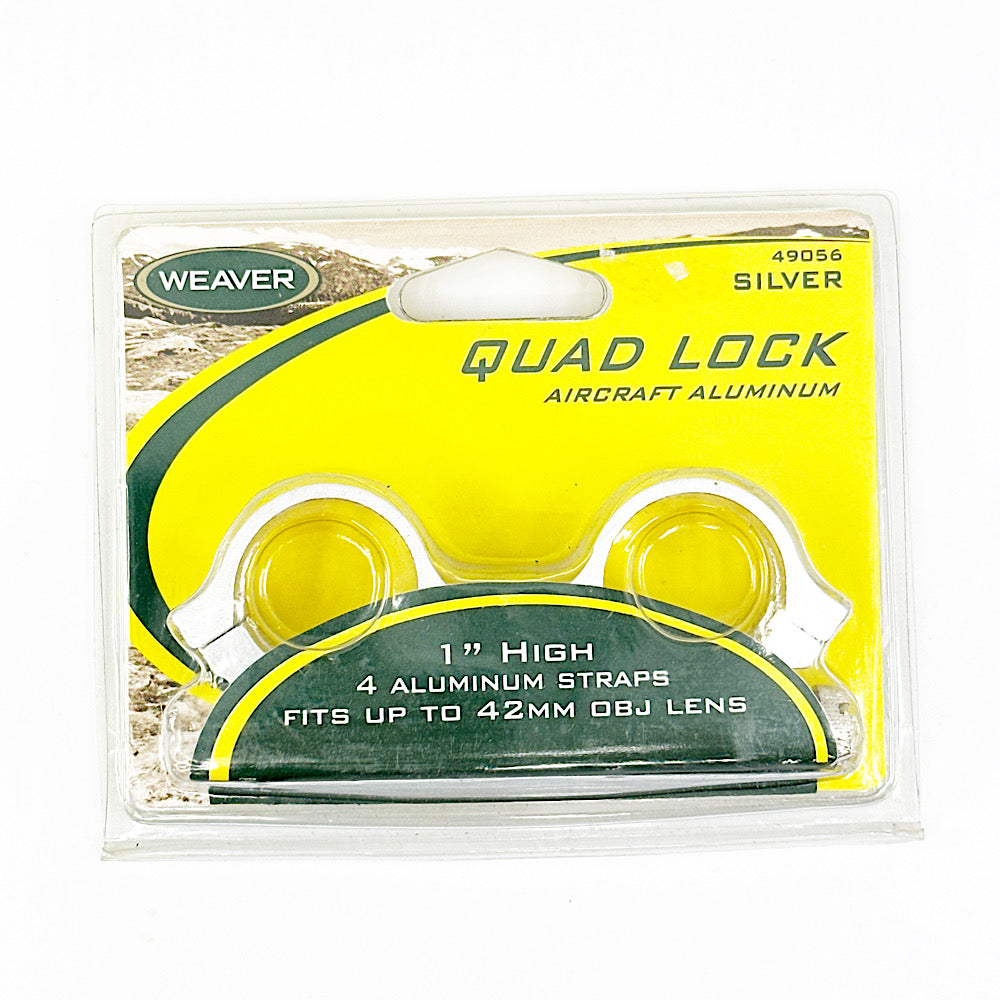 Weaver 49056 Quad Lock 1&quot; High Scope Ring set silver - Canada Brass - 