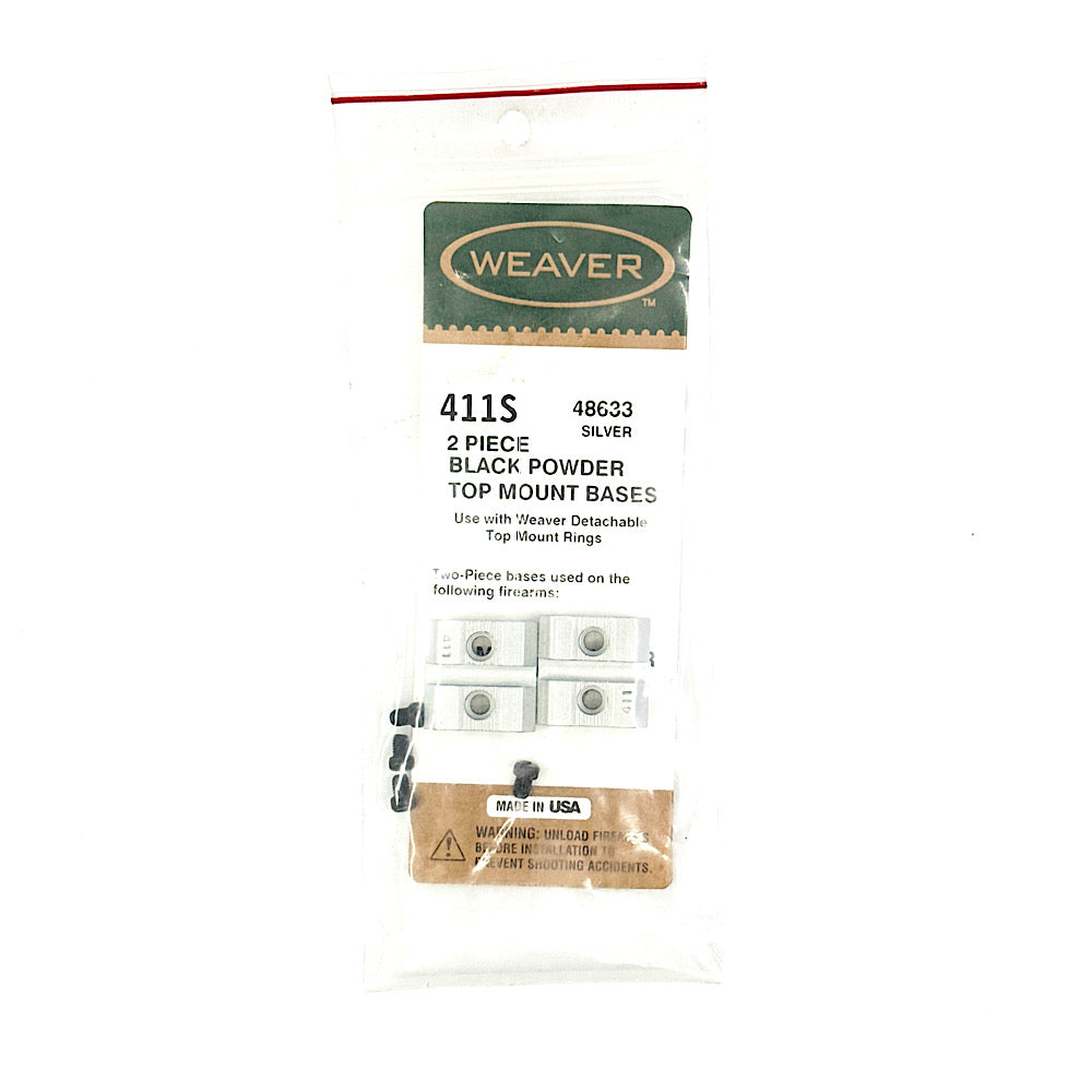 Weaver 48633 Silver Base set for Thompson Center System 1 &amp; Blkd - Canada Brass - 