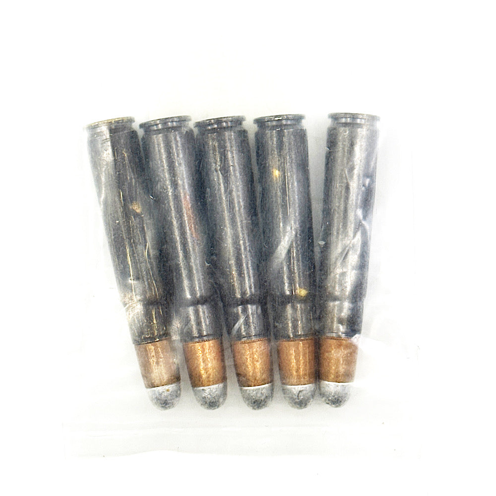 5 Rds Original Winchester Dummy 35 Rem Cartridges - Canada Brass - 
