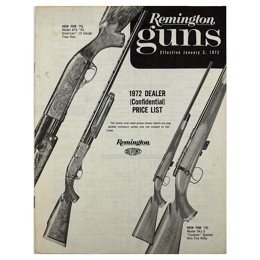 Remington 1972 Price List - Canada Brass - 