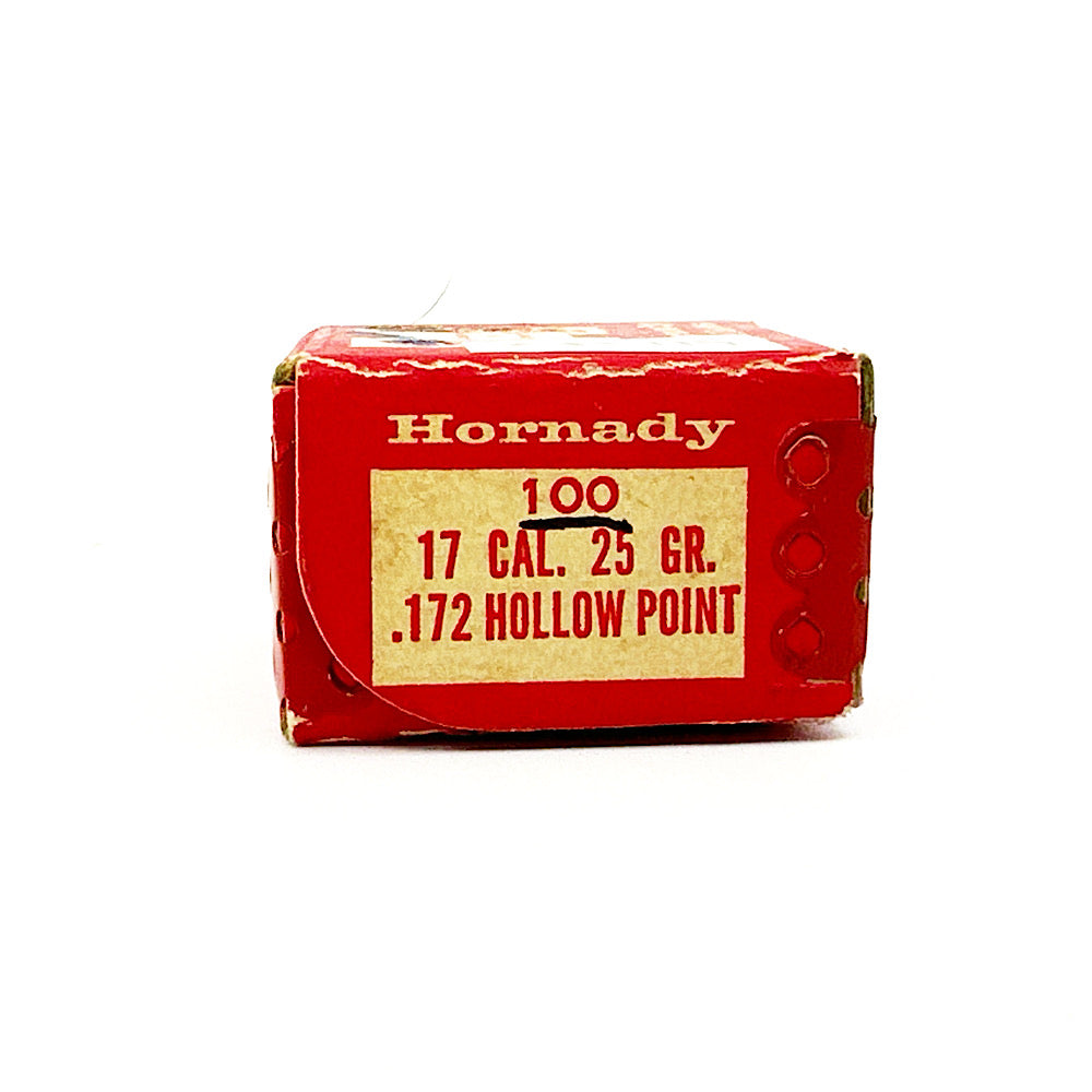 1- Box Hornady 17cal 25 Gr H.P. Bullets - Canada Brass - 