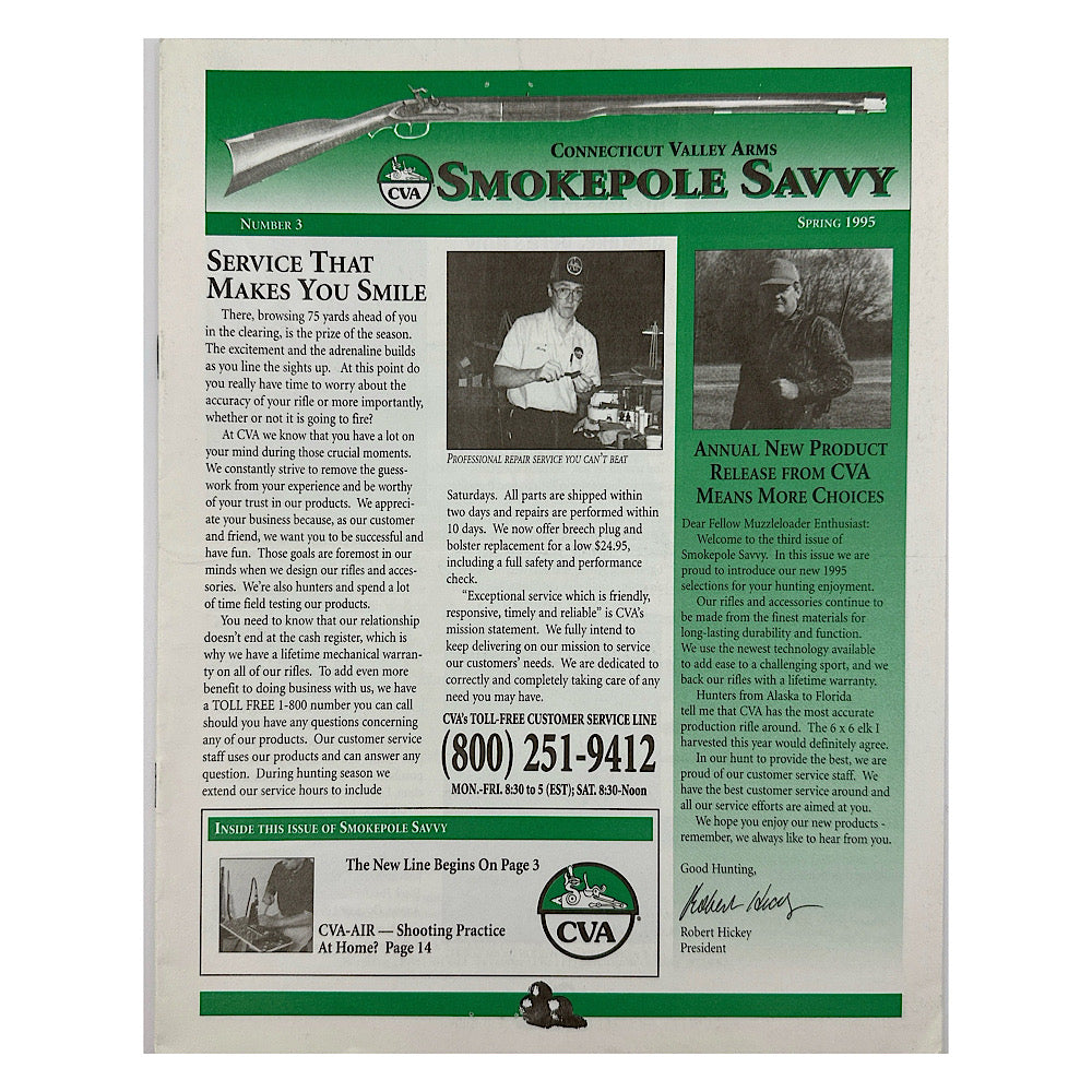 Connecticut Valley Arms Smokepole Savvy 1995 Information &amp; Catalog - Canada Brass - 