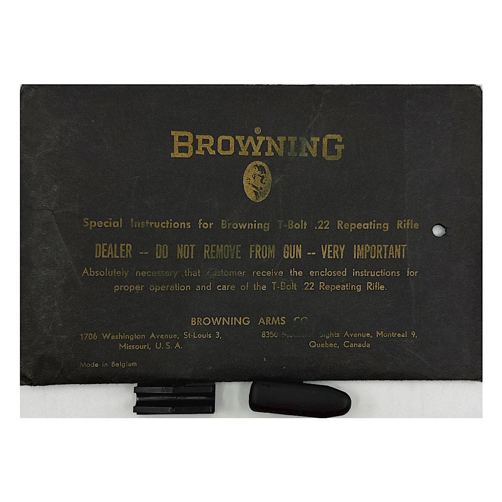 1960's Browning T Bolt Owner's Manual