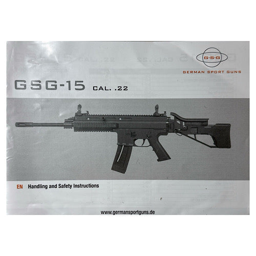GSG-15 cal 22 German sport rifle owner&#39;s manual
