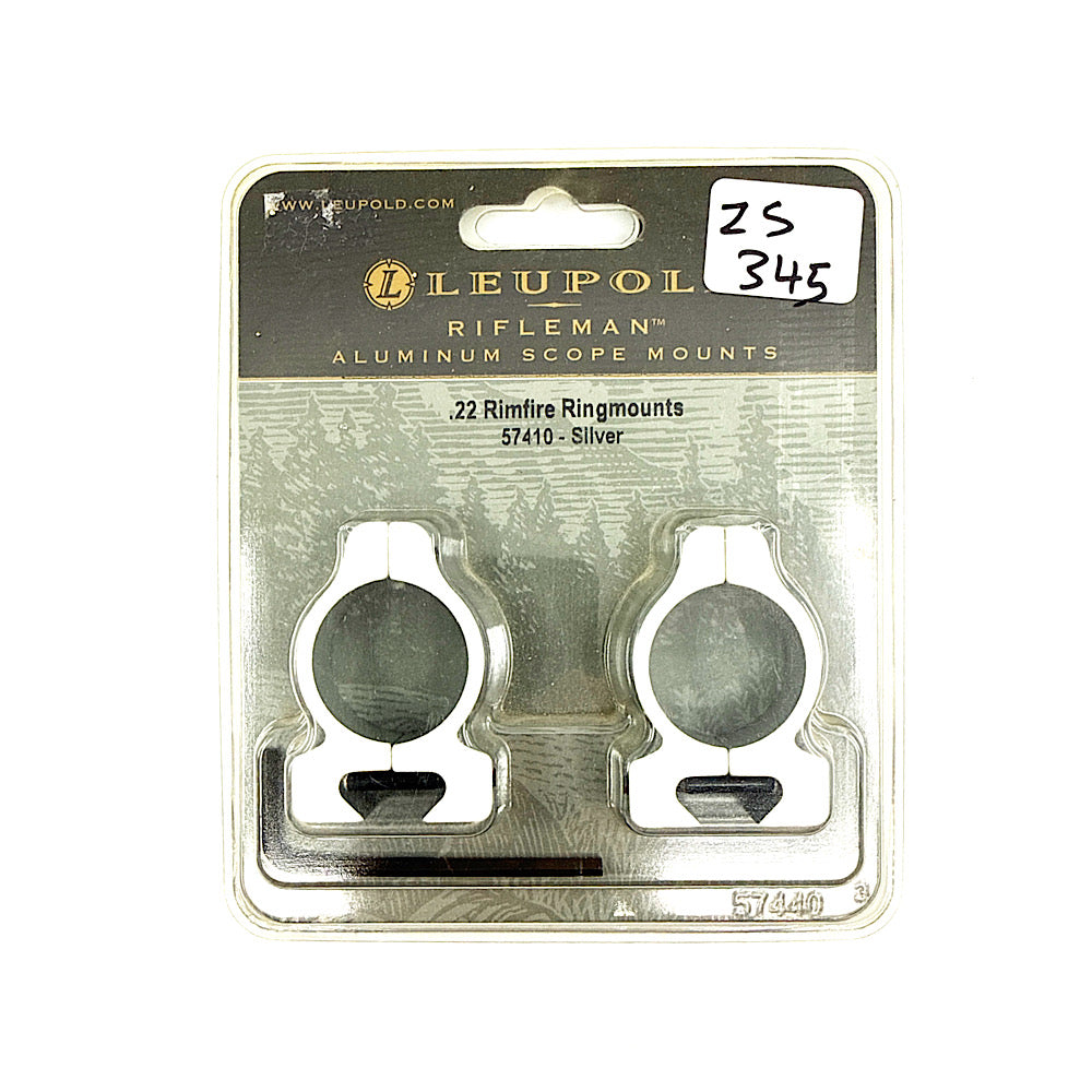 Leupold 57410 Silver 1" Rifleman Scope Rings for 3/8" Dovetail in box