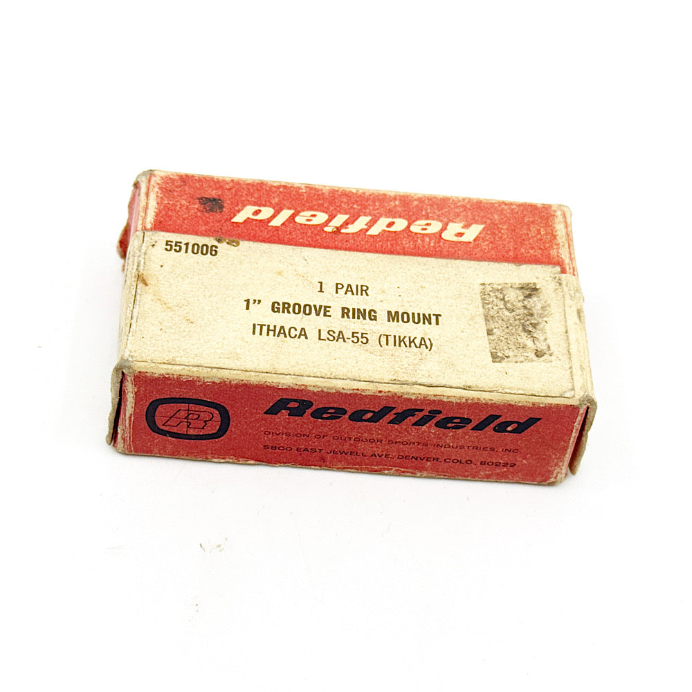 Set  Redfield 1" Groove Ring Mount for Ithaca 55 or Tikka Rifles