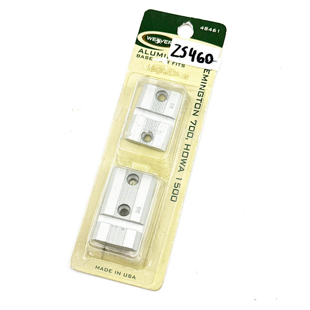 Weaver 4846 Silver 2 base set for Rem 700 or Howal 500