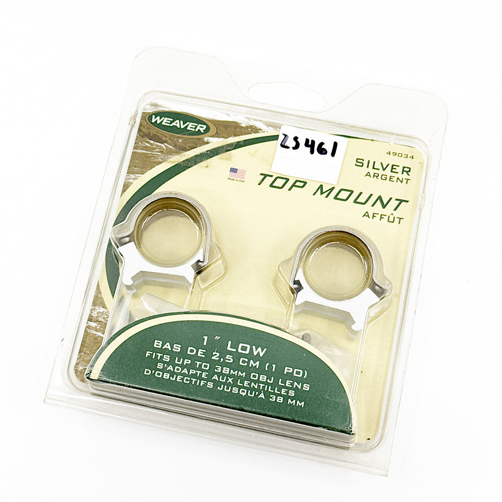 Weaver #49034 set 1" Silver low rings