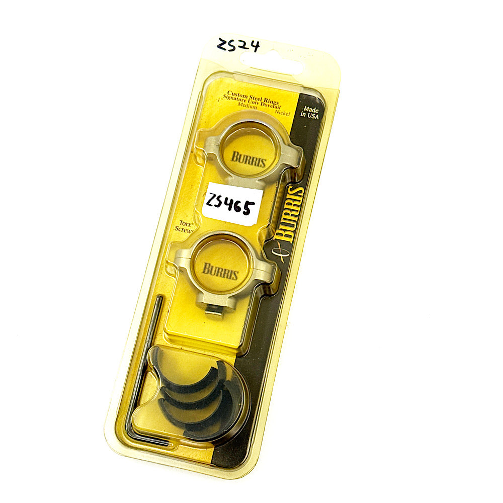 Burris 420502 Signature Silver Steel 1" Med Scope Rings