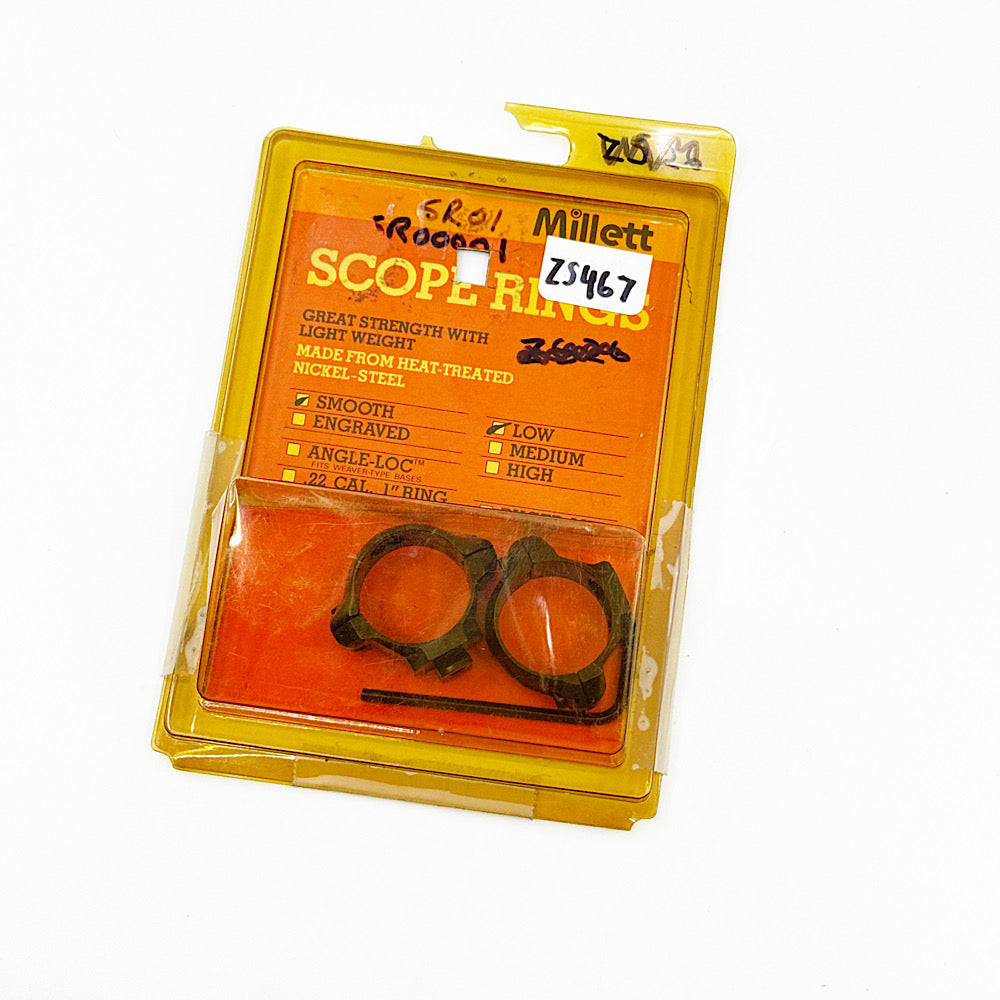 Millet SR00001 Low 1" Scope Rings