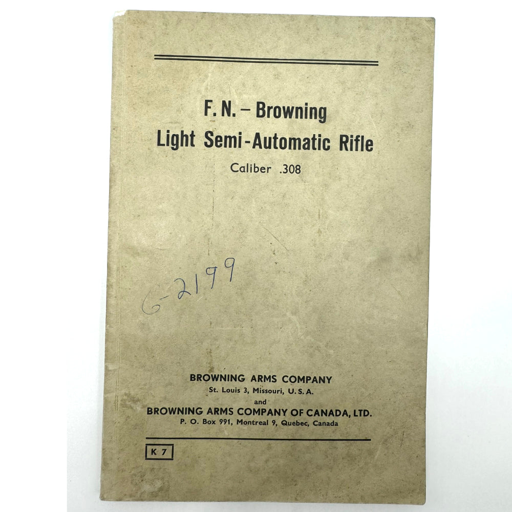 F.N.-Browning Light Semi-Automatic Rifle Caliber .308 - Canada Brass - 