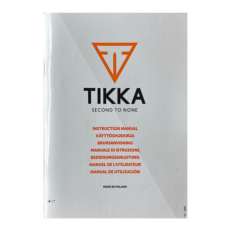 Tikka T-3 Rifle Owner&#39;s Manual (7 Languages) - Canada Brass - 