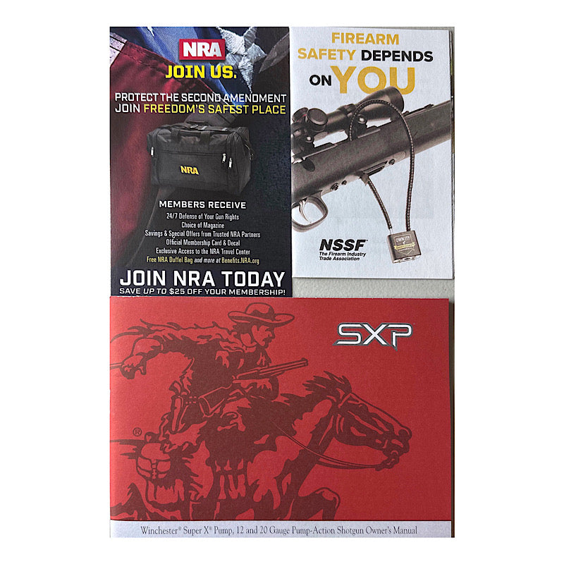 Winchester SxP Pump Shotgun Owner&#39;s manual - Canada Brass - 