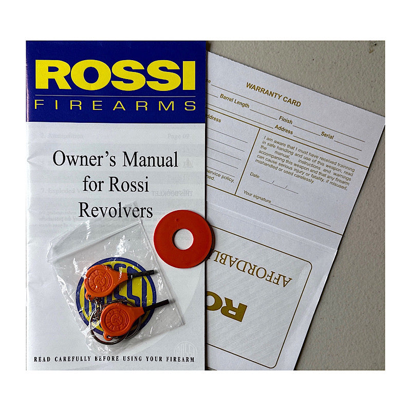 Rossi Firearms Revolver Owner's Manual with safety lock keys - Canada Brass - 