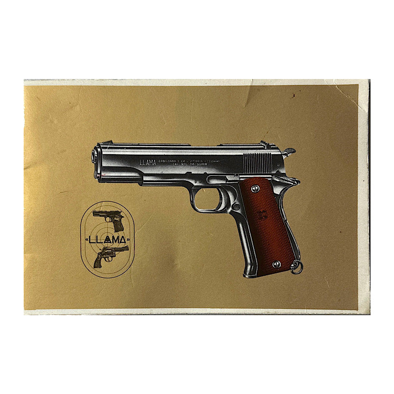 Llama 111-A X-A XV Semi Auto Pistol 45 ACP-22 cal with schematic 1970&#39;s Vintage - Canada Brass - 