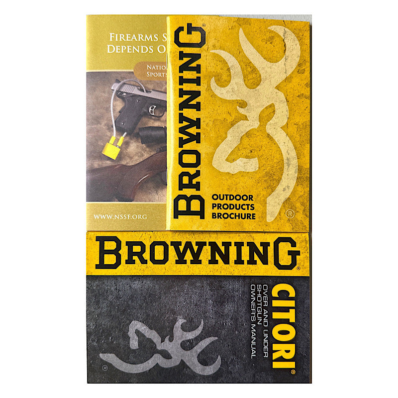Browning Citori O&amp;U Shotgun Owner&#39;s manual (current) with Brn Small Cutab - Canada Brass - 