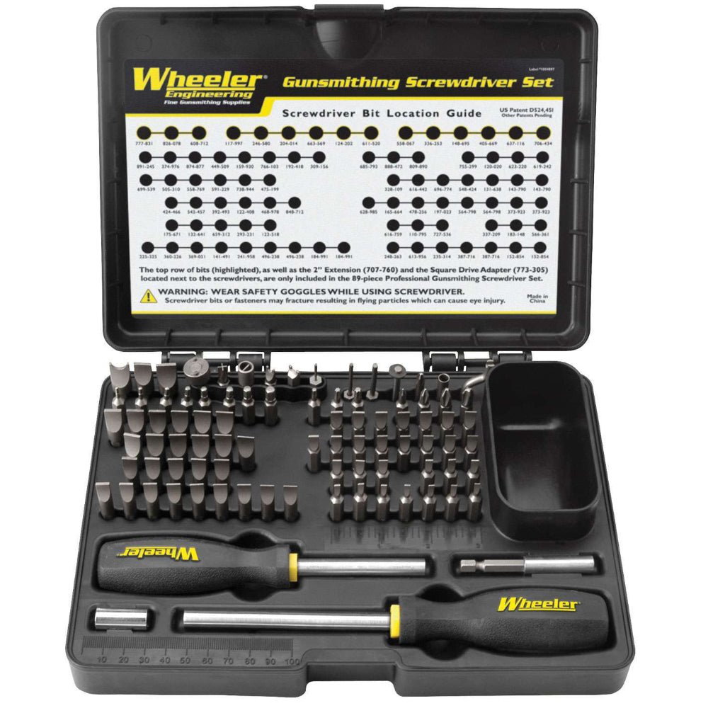 Wheeler Deluxe Professional Gunsmithing Screwdriver Set - Canada Brass - 