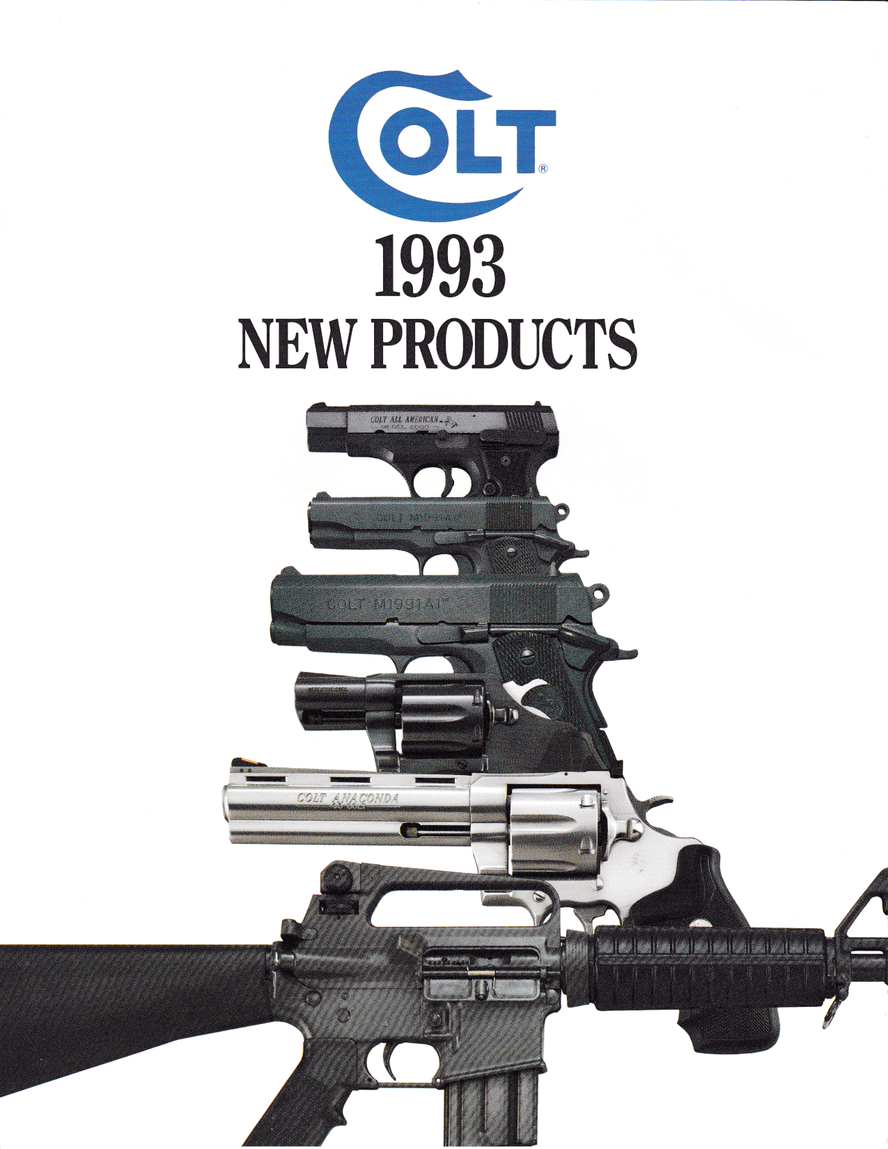 Colt 1993 Full Size Brochure Catalogue 6 sides