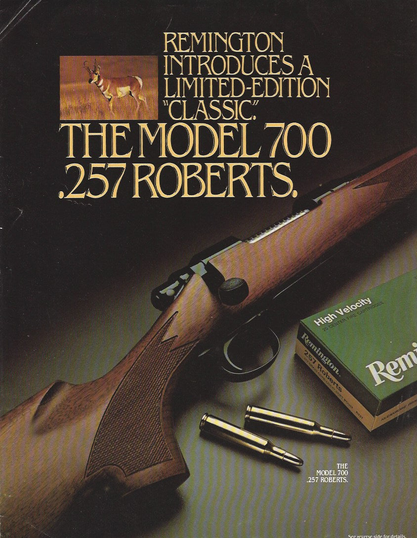 Remington Dealer Sheet for Limited Edition 257 Roberts Model 700 Classic