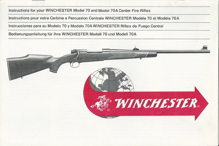 Winchester Model 70 and 70A Instruction Manual