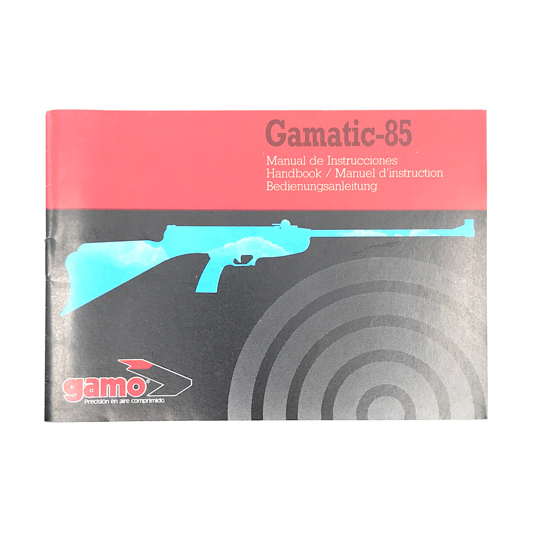 Gamo Gamectic 85 Pellet Rifle manual 4 Languages
