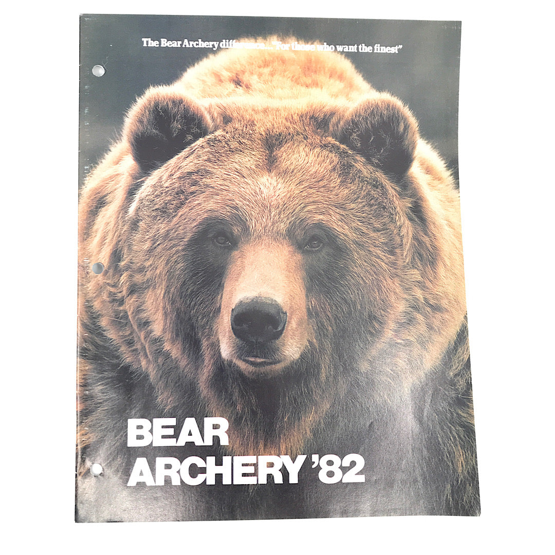 Original Bear Archery 1982 Catalogue 3 hole punched