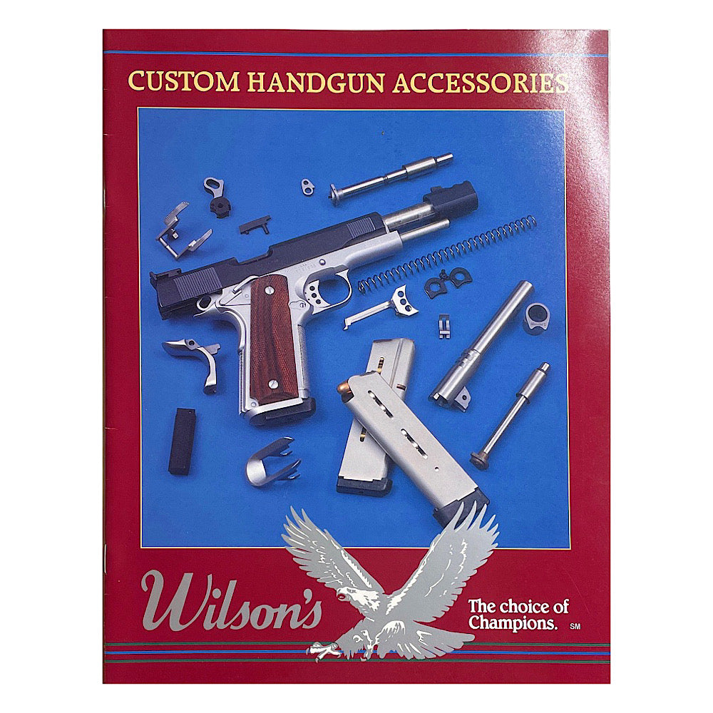 Wilson&#39;s Custom Handgun Accessories catalog 1992 24 pgs - Canada Brass - 