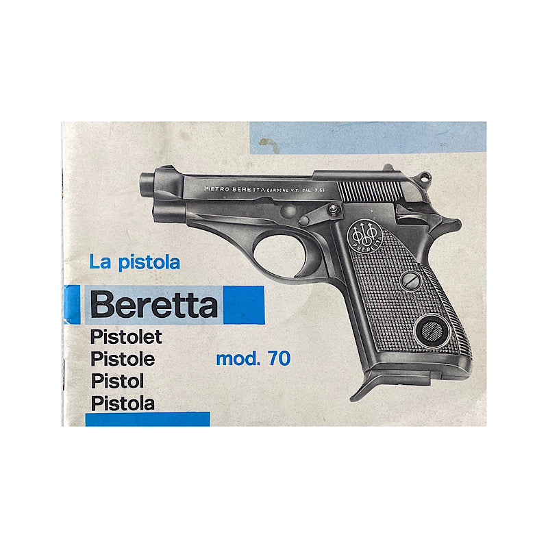 Original Beretta Model 70 Pistol Owner&#39;s manual in 5 languages - Canada Brass - 