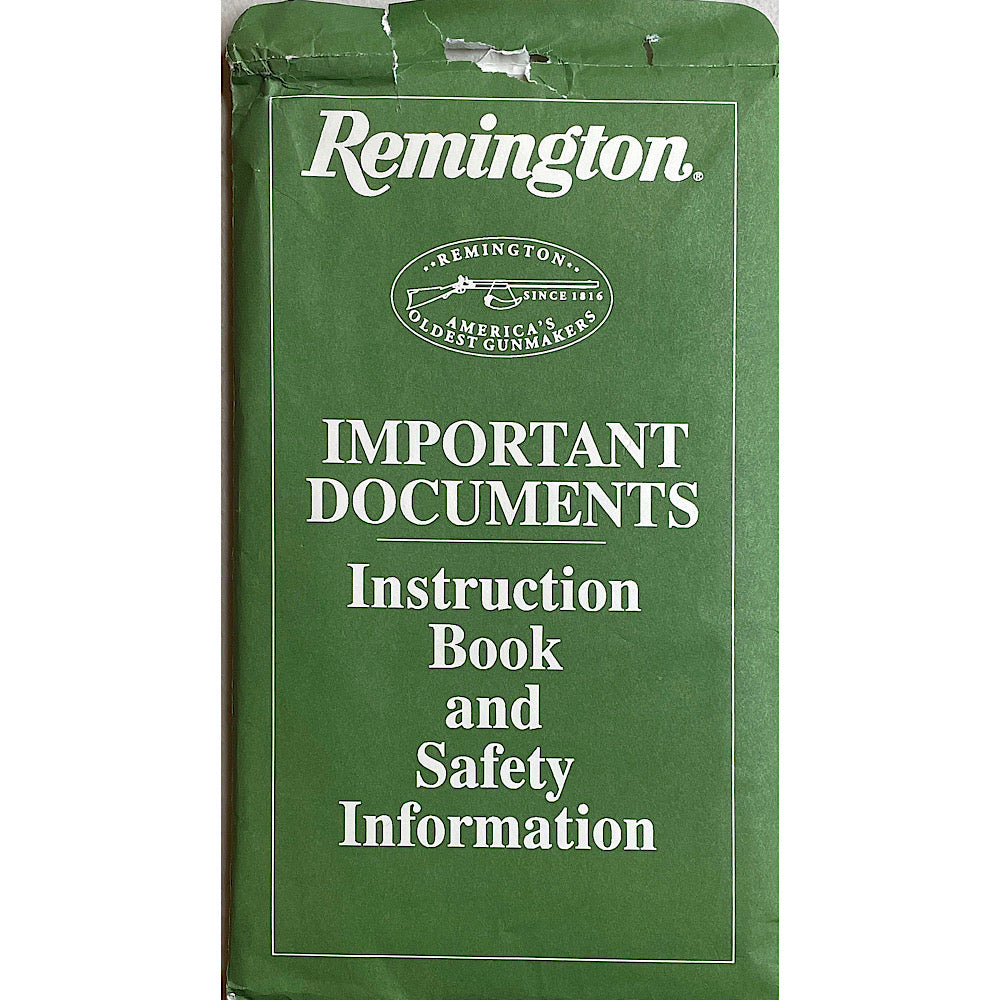 Remington Owner&#39;s Manual Model 700 Bolt Action, Center Fire Rifle in mailing envelope - Canada Brass - 