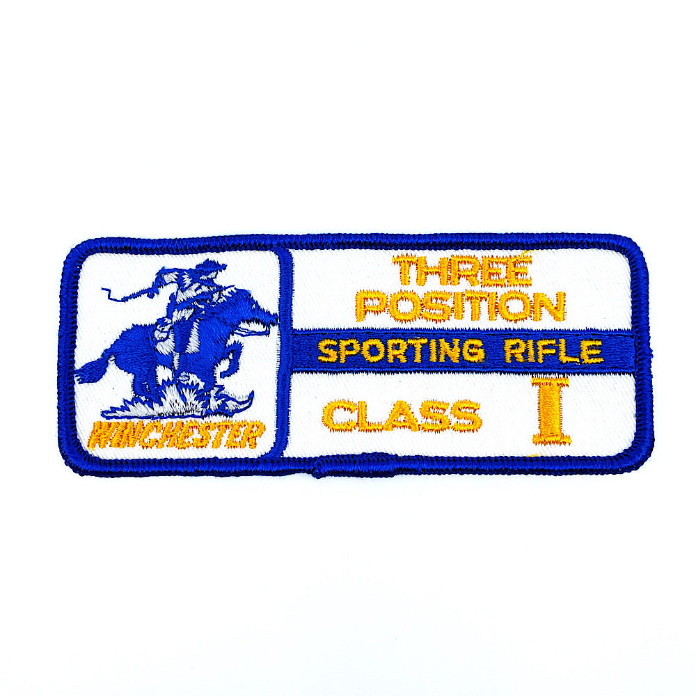 1970's, 1980's Winchester three position sporting rifle class I Embroidered patch - Canada Brass - 