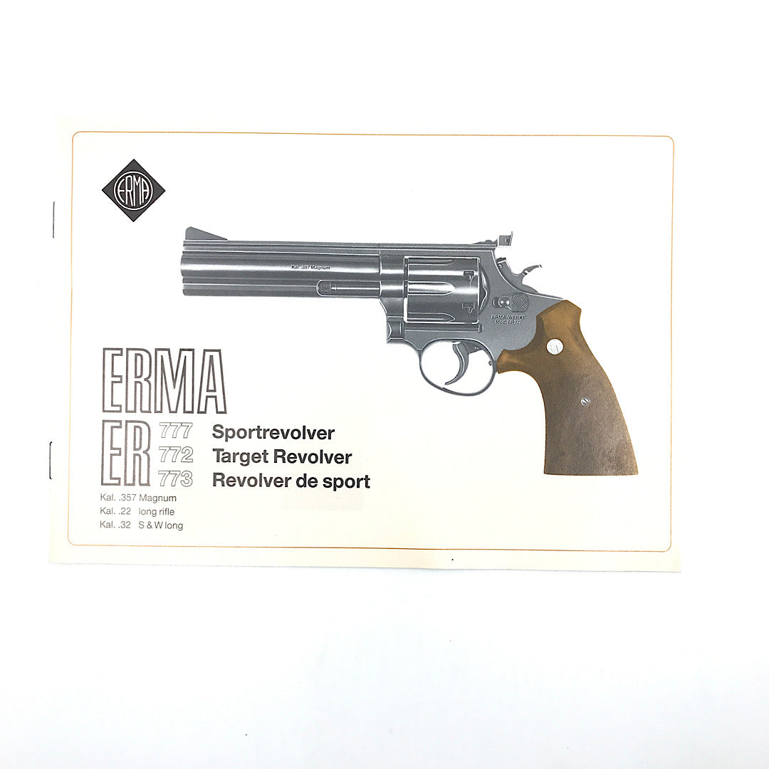 Erma ER 777, 772, 773 and manual 357 Mag, 22 LR, 32 S&amp;W Revolver parts Schematic
