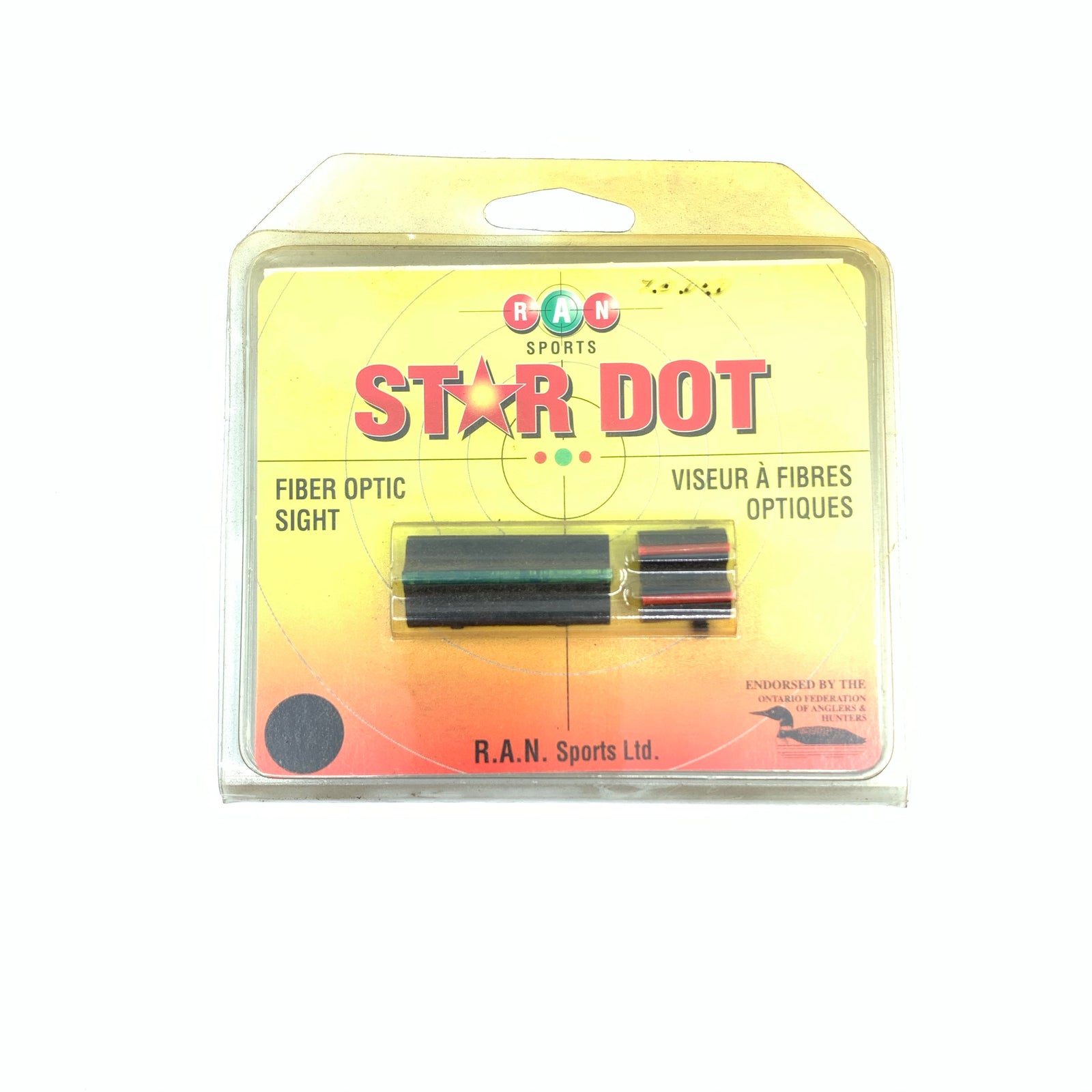 Star Dot Fiber Optic Front & Back Sight For Shotgun Ribs 3/8"