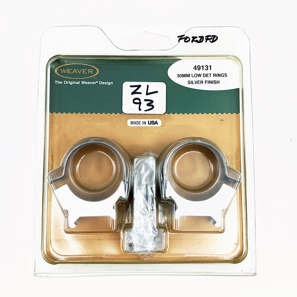 #49131 Weaver Silver 30mm Low Detachable Rings in box