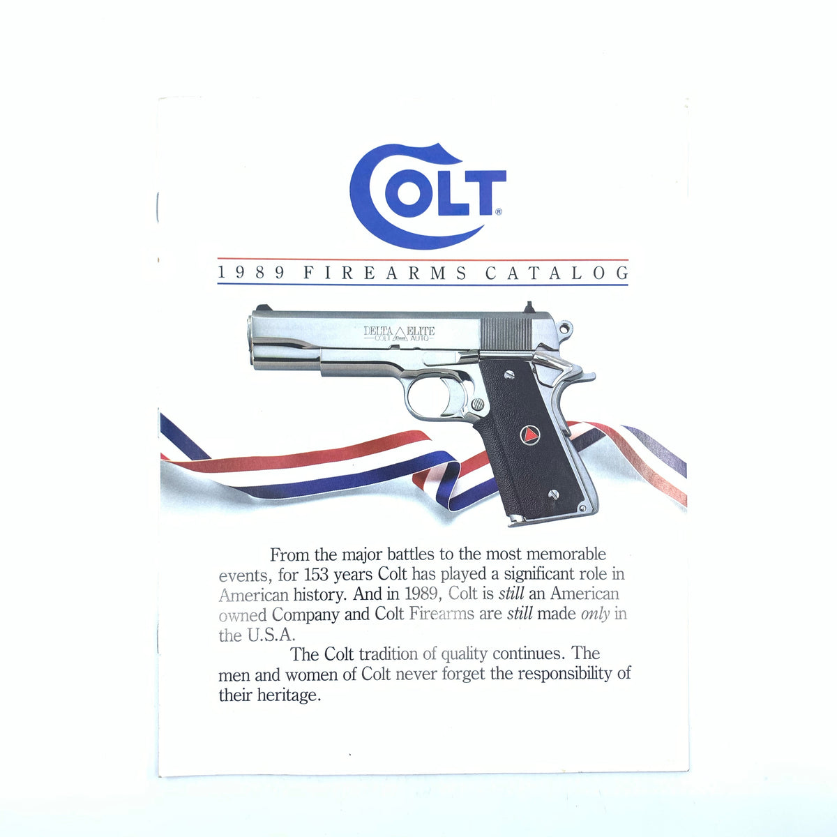 Colt 1989 Firearms Catalogue