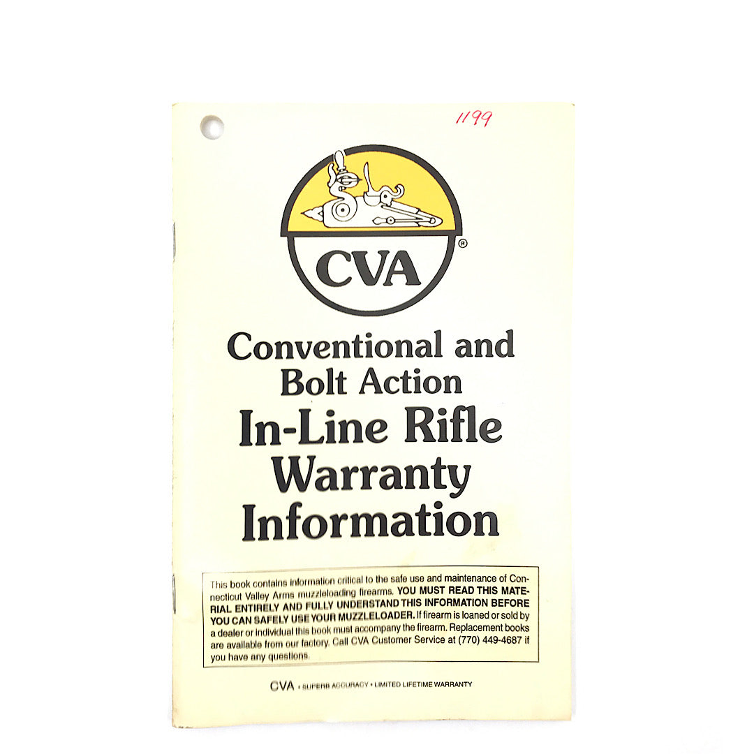 CVA Conventional and Inline Rifle manual &amp; Loading Data