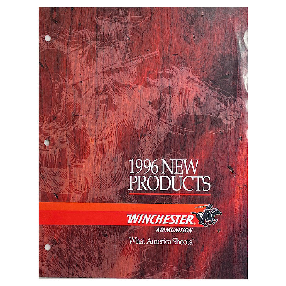 Winchester Ammunition 1996 New Products pamphlet, Winchester Ammunition 1992 New Products pamphlet both pamphlets 3 hole punched - Canada Brass - 