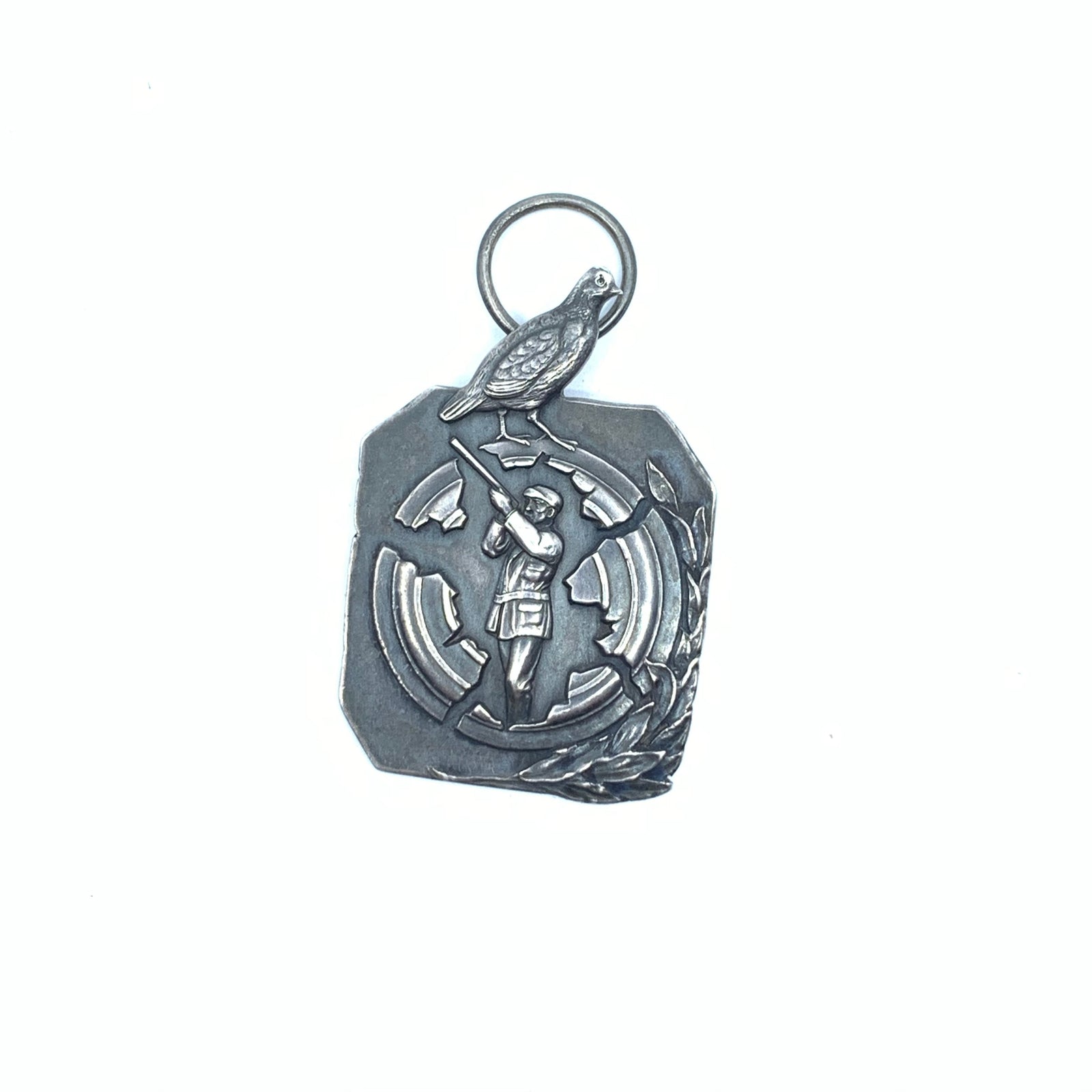 Dupont 1914 Gun club Trophy Sterling Silver Fob