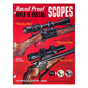 Weaver Scope Catalogue 1978 steel lite II, Hole punched Thompson Center scope Catalogue