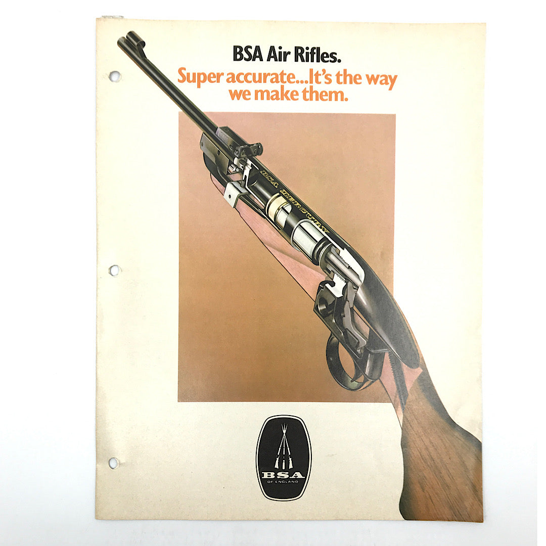 B.S.A. Air Rifles 1980 4 pg Catalogue