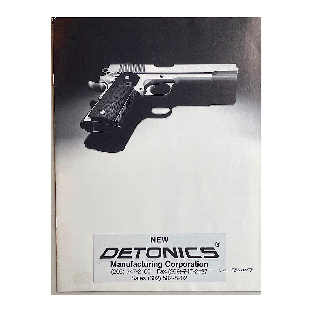 New Detonics catalog with pamphlet (some pen on front cover) - Canada Brass - 