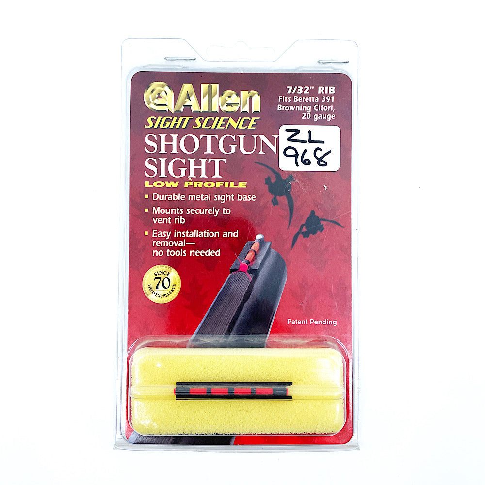 Allen Sight Science Red Viz Shotgun Sight fits 7/32&quot; Rib in box - Canada Brass - 