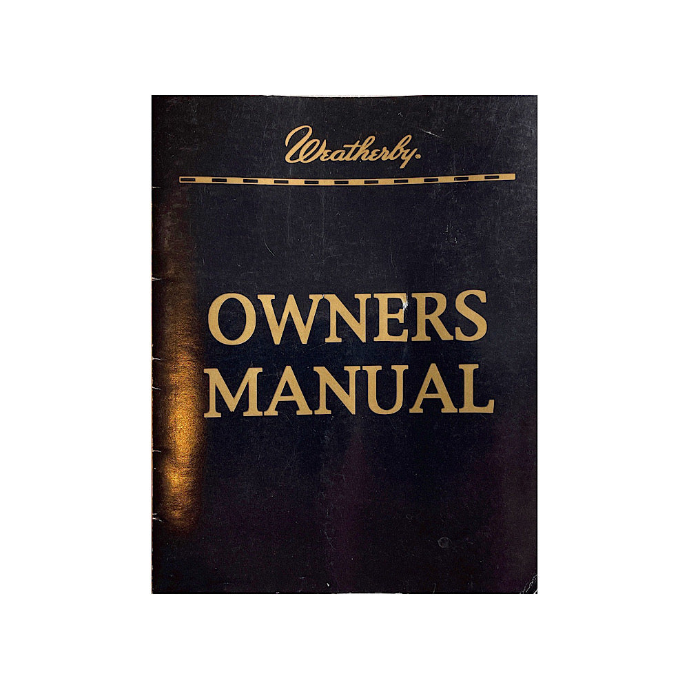 Weatherby MK V Owner&#39;s manual - Canada Brass - 
